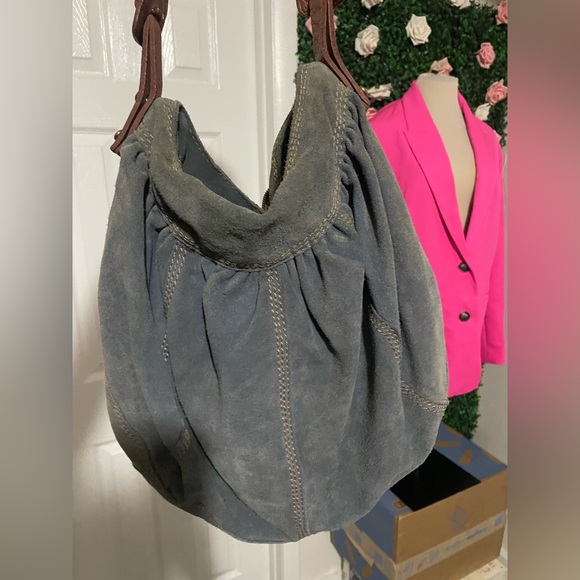 Vintage lucky brand suede leather hobo bag - Picture 3 of 9